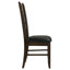 Cappuccino et chaises d'appoint rembourrées noires (ensemble de 2)