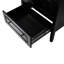 Meuble-lavabo de 24 po d'inspiration rétro noire avec lavabo en céramique pré-percé, solutions de rangement à fermeture en douceur et poignées en métal rétro style autoportant pour lavabo nécessitant peu d'entretien-207393989
