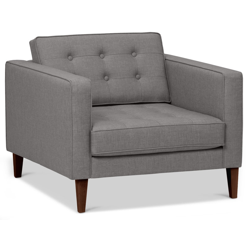 Maxine Armchair, Grey, Wenge