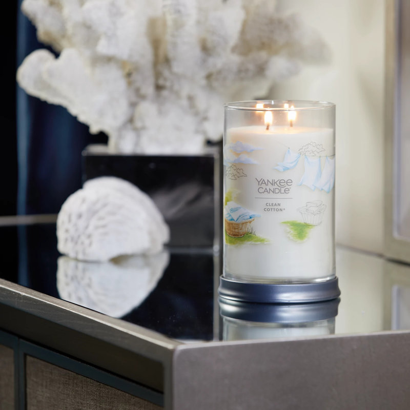 20oz Green Soy Tumbler Candle with Clean Cotton Scent