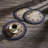 Cotton and Polyester Agate Ceramic Jute Leather Crystal Circle Round 3 Piece Trivet Set