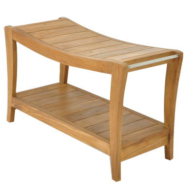 Whitten 30'' W Teak Shower Bench