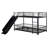 Metal Bunk Bed with Slide and Guardrails-2052748074-2052748072