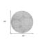 Tapis rond 8 po gris et gris