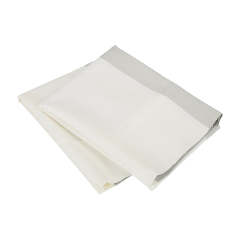  Cotton Blend Sateen Standard Pillowcase , White
