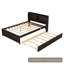 Lit plateforme double en bois massif-513216269