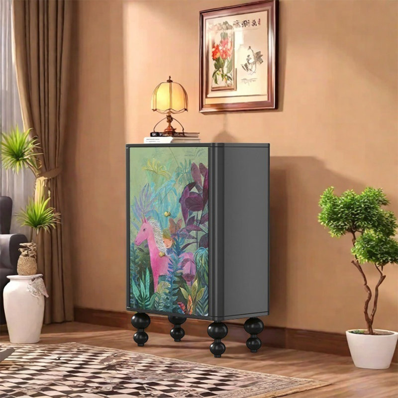 Armoire de rangement spacieuse avec pieds en bois de frêne