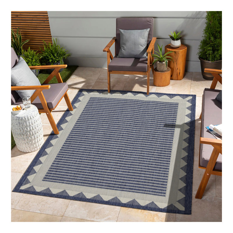Sunshine GC_HAR2013 Blue Indoor/Outdoor Area Rug, Rectangle 7'10" x 10'3"