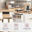 Fluted Kitchen Island With Storage