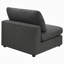 Duncan Charcoal Upholstered Armless Chair with Removable Cushions