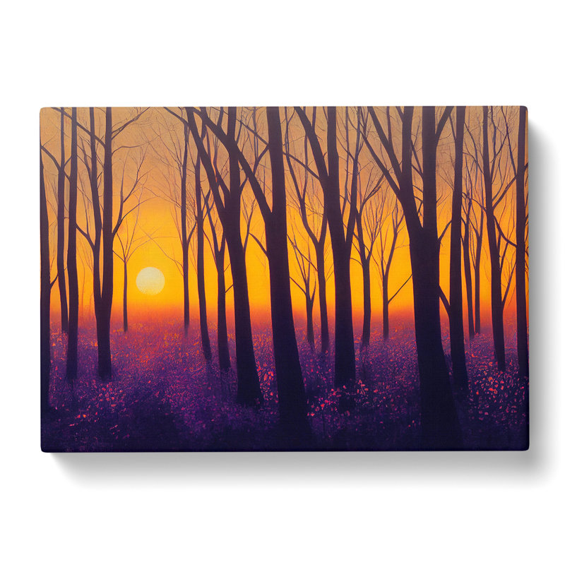 Striking Forest Sunset Vol.2 - Wrapped Canvas