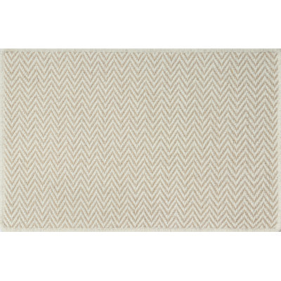 Tapis Pulse tissé à la main en laine à chevrons couleur miel, 3,96 m x 5,18 m