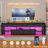 63" Tv Stand With Led Light & Power Outlets,Entertainment Center Tv Console With Storage,6 Drawers & 4 Storage Bags & Shelves,Media Console Table For 65/70/75 Inch Tv-114219368