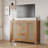 Rattan Buffet Sideboard Cabinet, Coffee Bar Cabinet with 3 Drawers, Boho Kitchen Accent Storage Cabinet  for Dining Room, Living Room, Entryway, Light / Dark Oak-1065388078