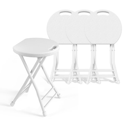 Set Of 4 Lightweight Multi-functional Folding Stools – Indoor & Outdoor Seating For Parties And Gatherings