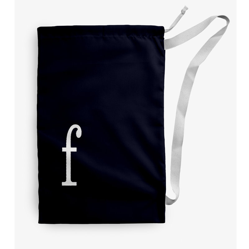 Sac à linge Monogram, Petit (H 29 po x l 18 po), Bleu