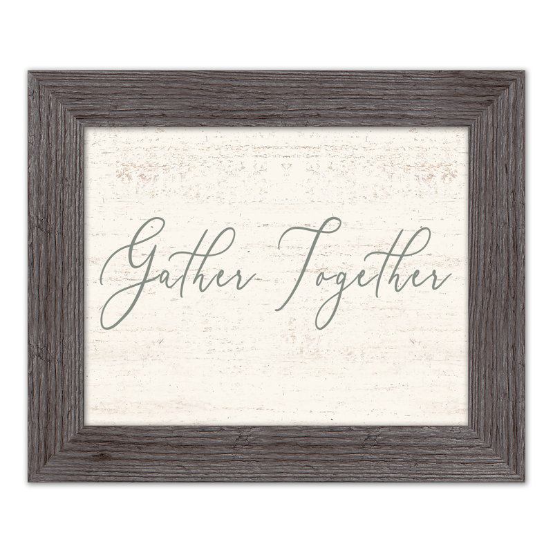 «Gather Together», reproduction encadrée, H 11 po x l 14 po x P 0,75 po