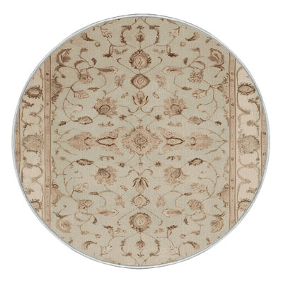 Tapis beige Tabriz lavable à la machine
