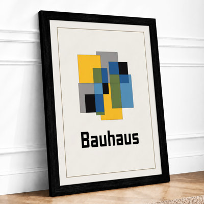 Bauhaus Composition Geometric - Framed Print