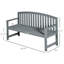 2 bancs d'extérieur en bois de 56 po avec accoudoirs pour patio, porche, piscine, balcon et banc gris, gris