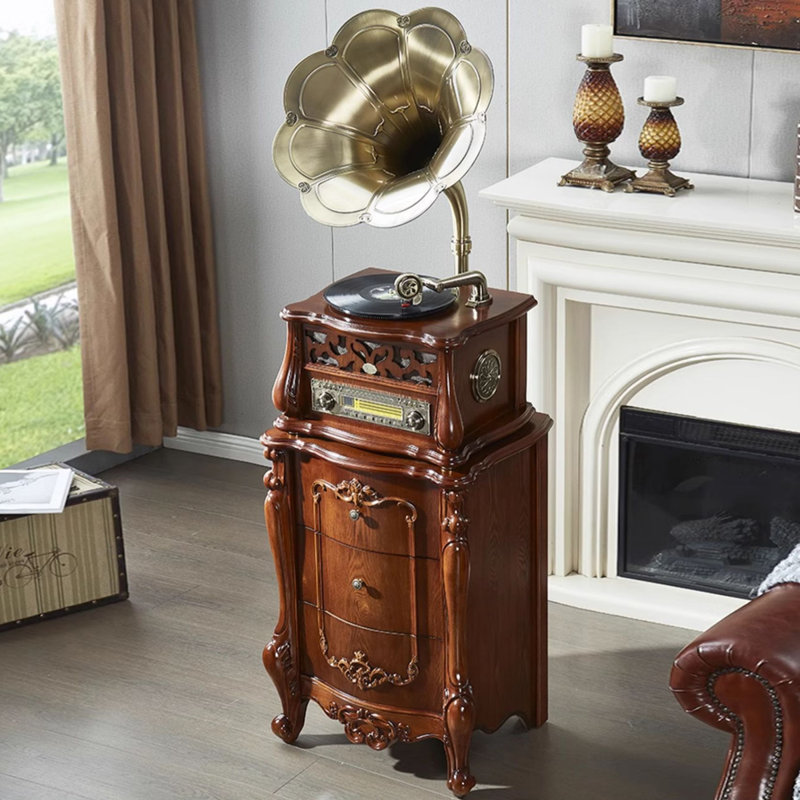 Brown Free Form Solid Wood+Copper Media Players
