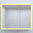 Rectangular Silver Aluminum Medicine Cabinet With LED Light And Clock | Gift Idea