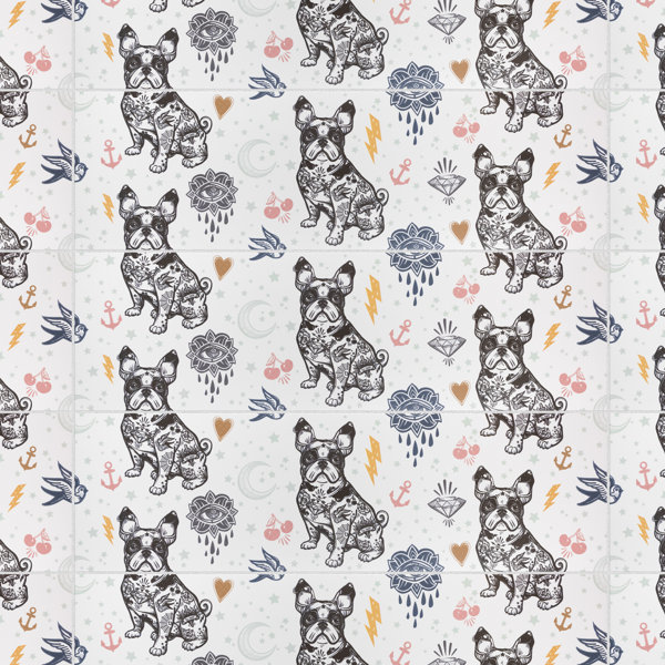 Rockstar 12" x 39" Ceramic Patterned Wall Tile