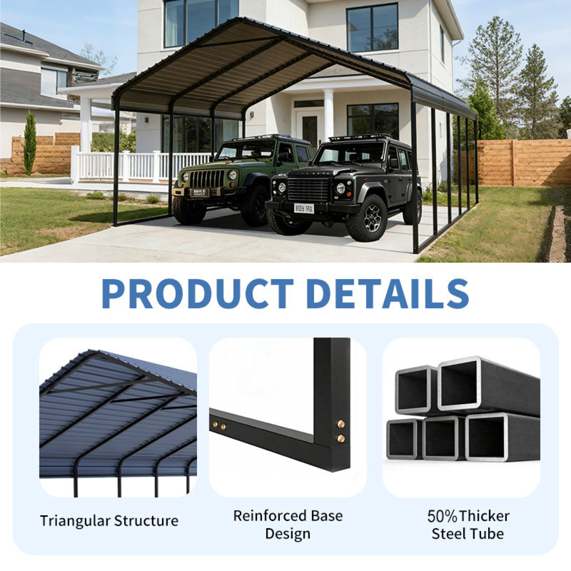 Tentes et abris de camping spacieux, structure en acier, style moderne pour une utilisation polyvalente