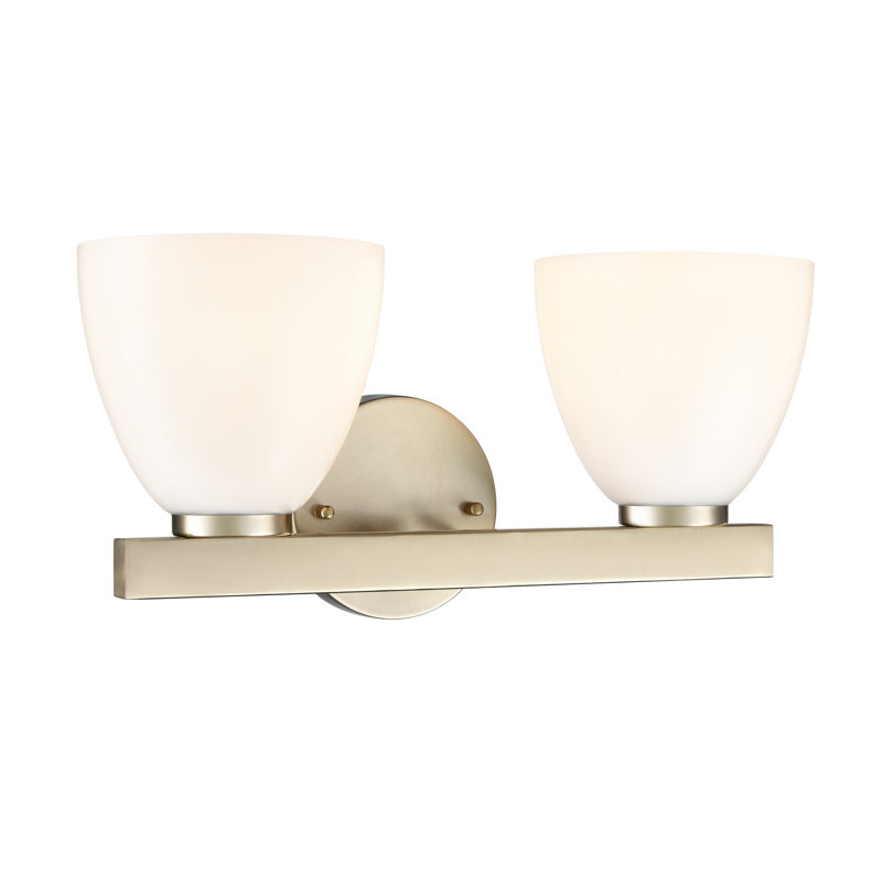 Wrisley 15.75" Wide 2-Light Vanity, Modern Gold