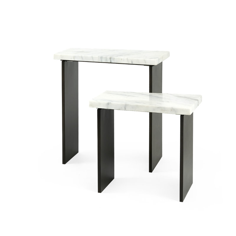 Lynnes Marble Nesting End Table