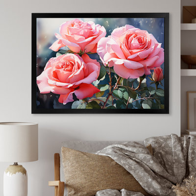 Minimalisme, roses roses, rêve I sur toile