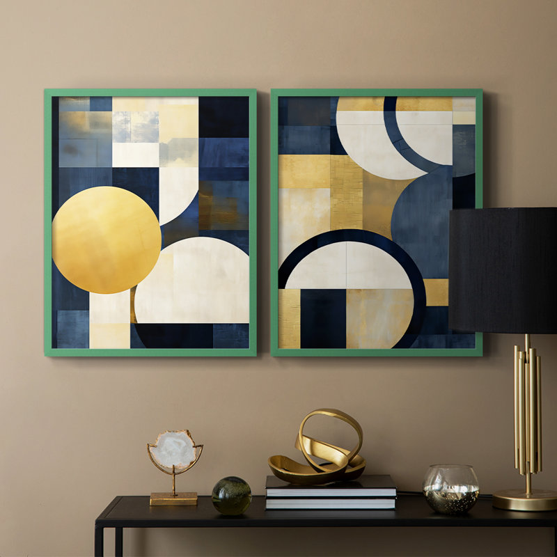 ABSTRACT Series DLX - reproduction encadrée de qualité supérieure - prête à être accrochée - aucun clou requis - aucun clou requis