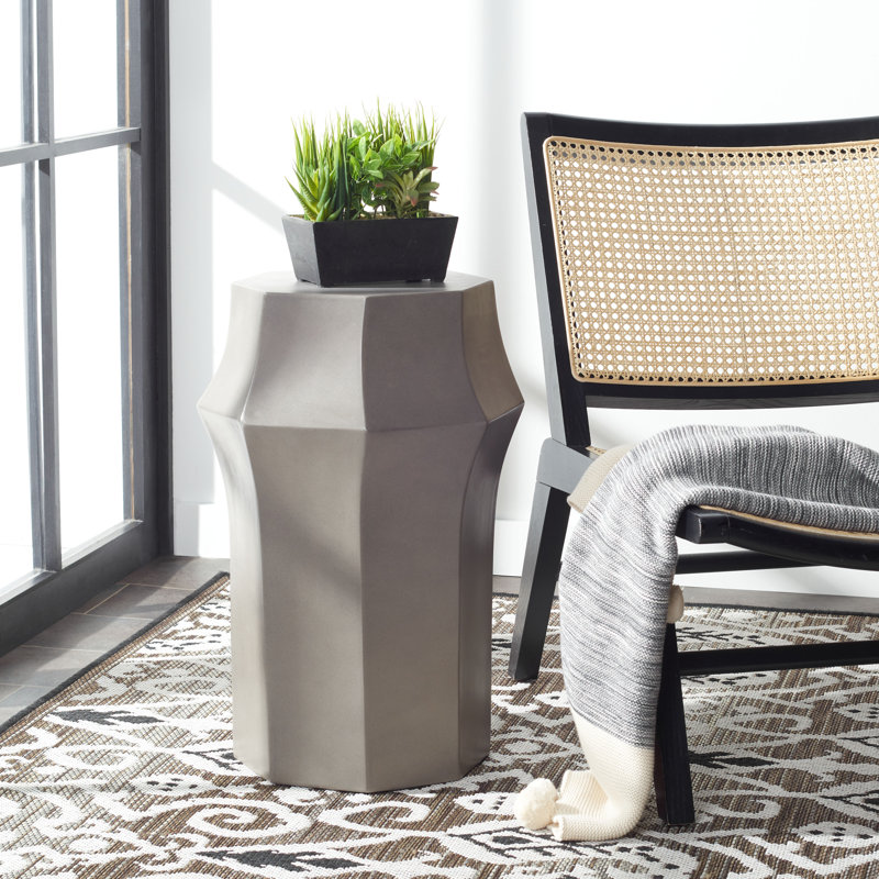 Concrete Top End Table