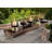 5-Pillar Candelabra Centerpiece with Glass Cups and Rustic Wood Tray