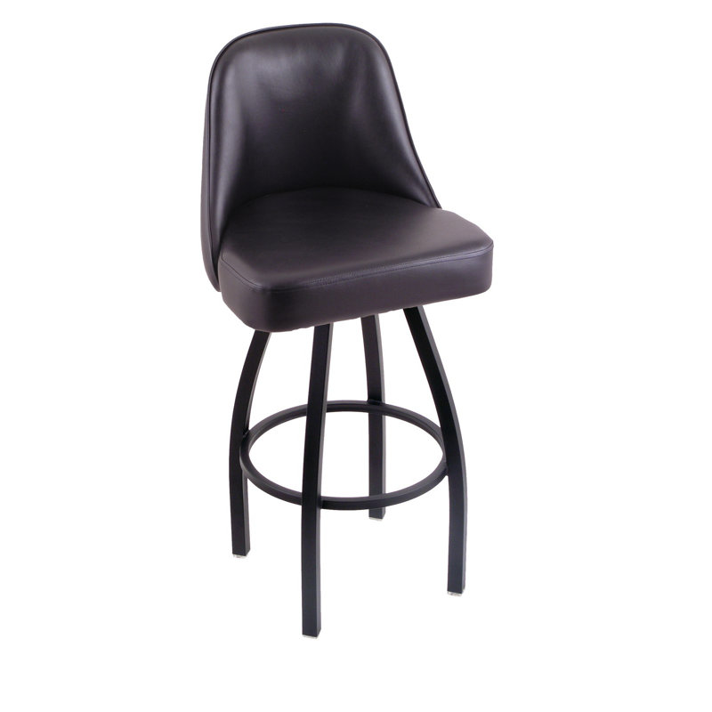 840 Grizzly Swivel Bar & Counter Stool, Black Wrinkle, Extra Tall (36" Seat Height)