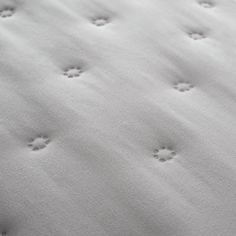 Cosy Nori Soft Sherpa Bedspread, Silver