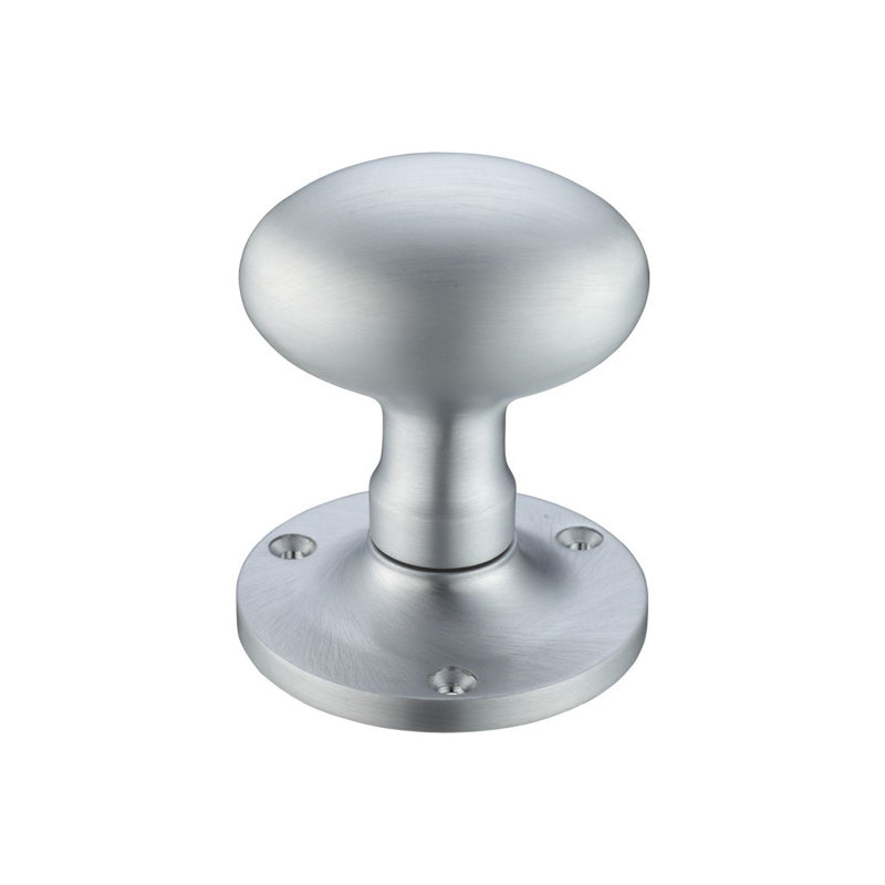 Camargo Passage Door Knob, Satin Chrome
