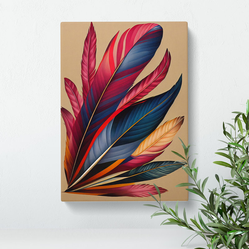 Awe Inspiring Feathers - Wrapped Canvas, 76cm H x 50cm W x 3cm D