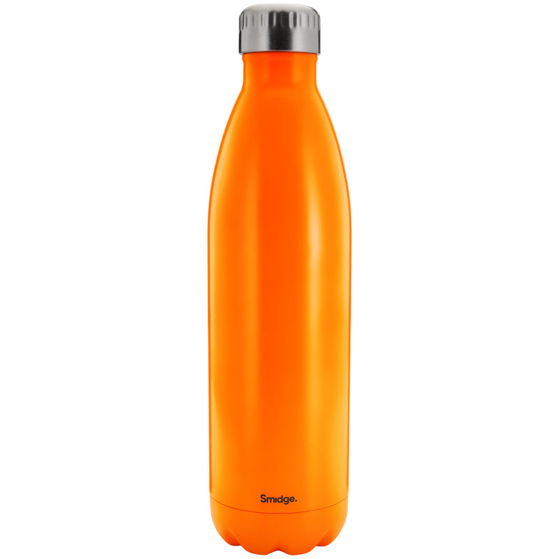 Smidge The Induction Collection 750 mL Double Wall and Vacuum Insulated Stainless Steel Water Bottle with, Citrus