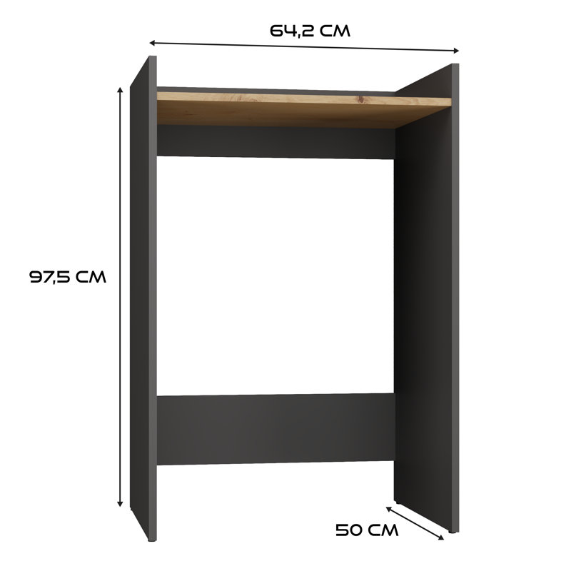 Gretel Bathroom Cabinet, Black/Oak