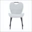 Chaise de salle à manger en polyuréthane gris clair avec poignée intégrée - ensemble de 4-129326243