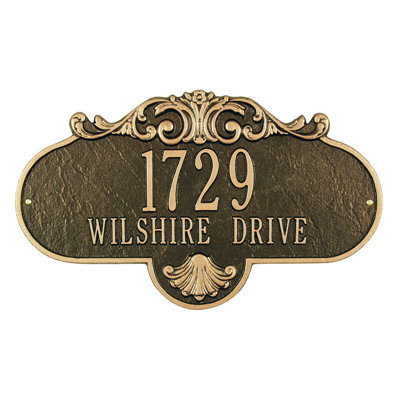 Rochelle 2-Line Wall Address Plaque