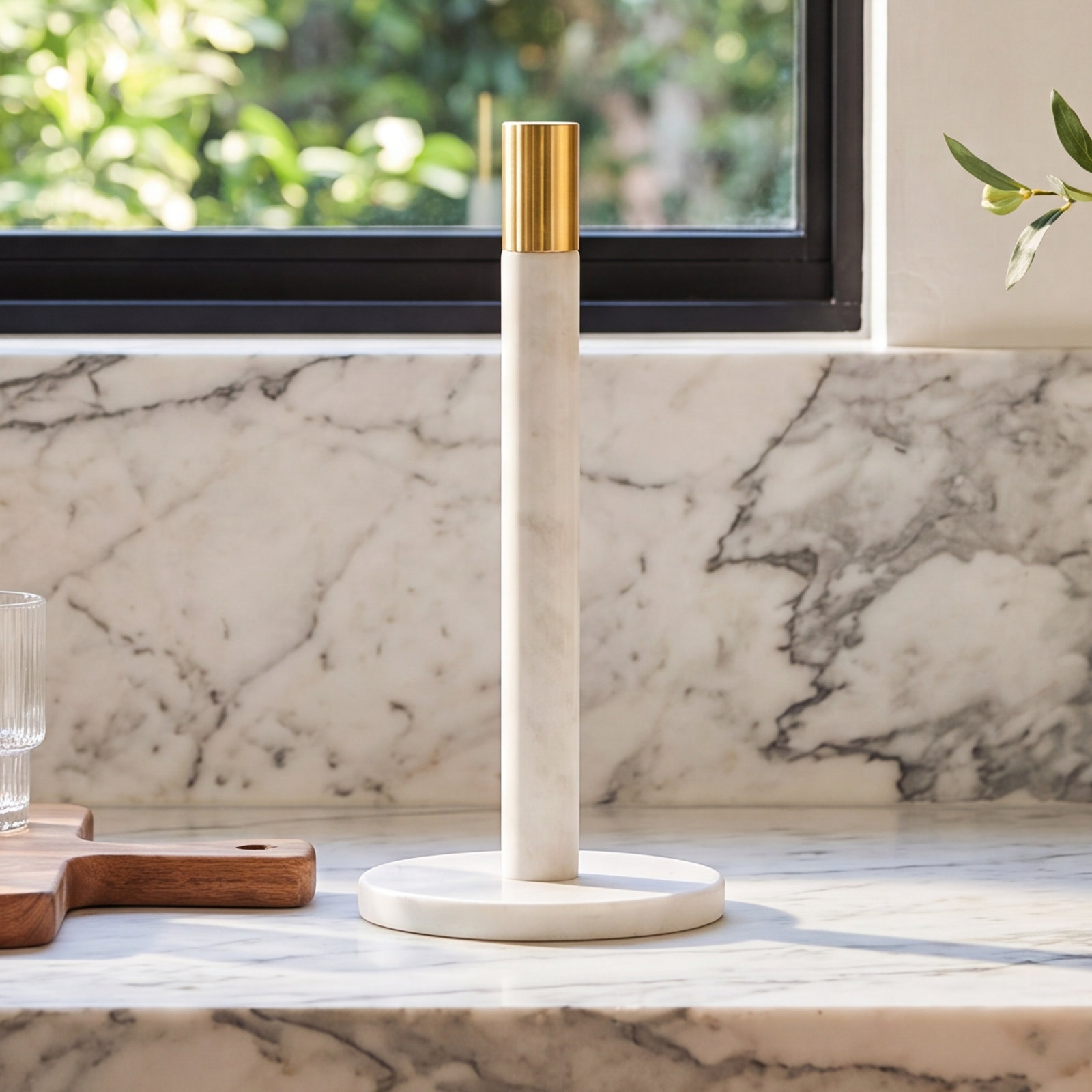 Kinnison Paper Towel Holder, White