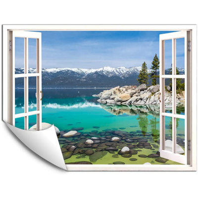 Murale pavée dans le lac