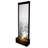 Clear Glass Panel with Embossed Leaves Waterfall Fountain