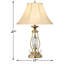 Lampe de table en laiton antique satiné 27 po Revere