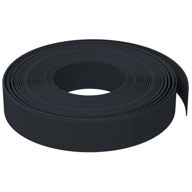 Avais Polyethylene Plastic Lawn Edging, 10cm H x 1000cm W x 0.2cm D, Black
