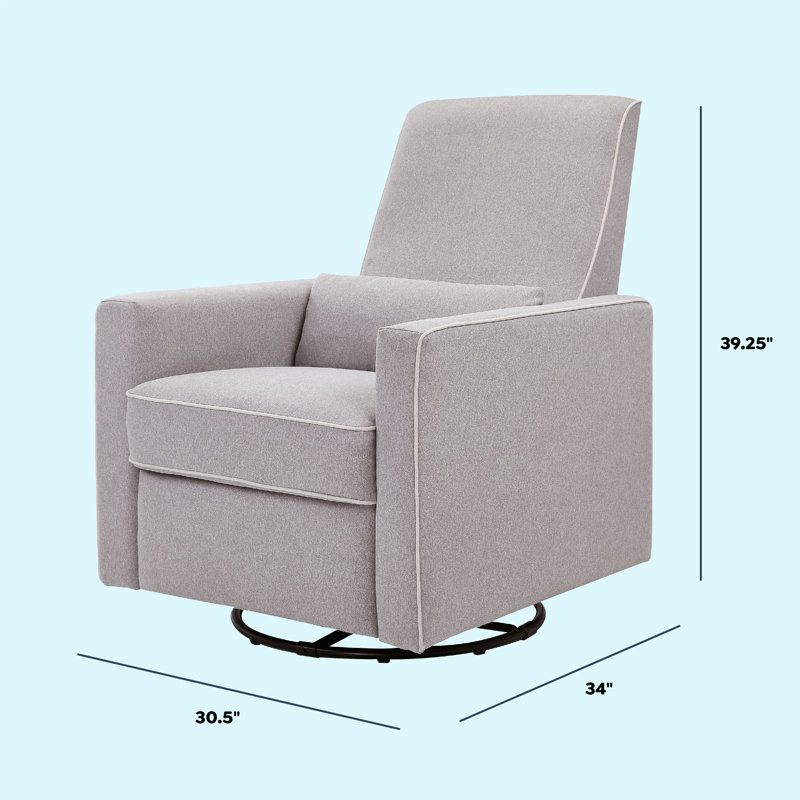 Piper Swivel Reclining Glider, Gray