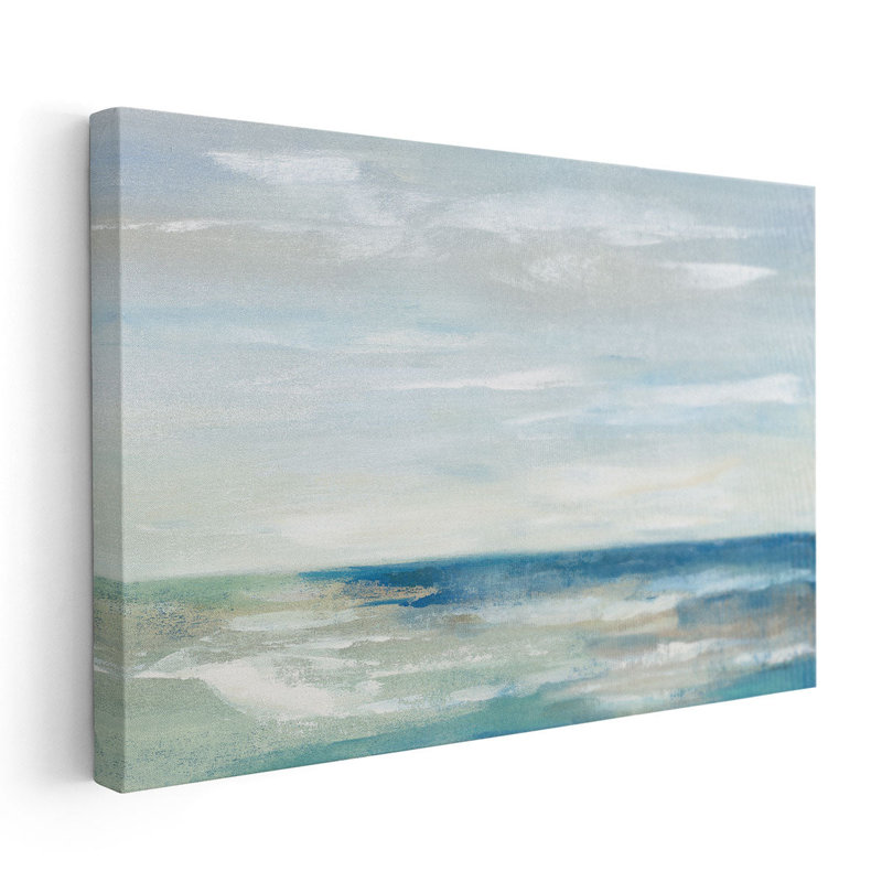 «Early Morning Waves III», reproduction d'art sur toile, H 32 po x l 48 po