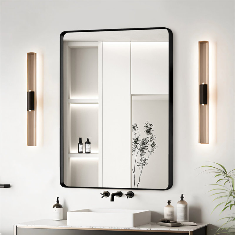 Miroir de salle de bain 20X30, Noir, 20 po x 30 po